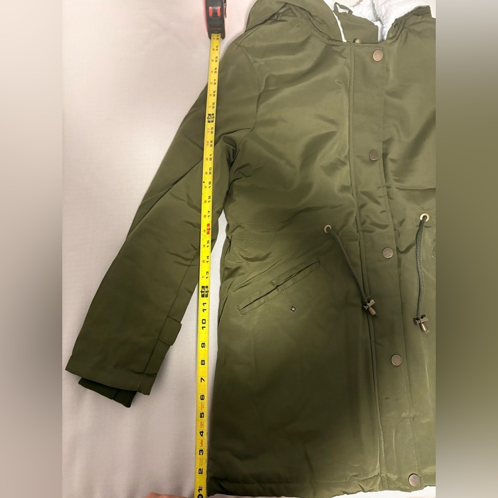 Olive Women's Parka Coat - Picture 4 of 5